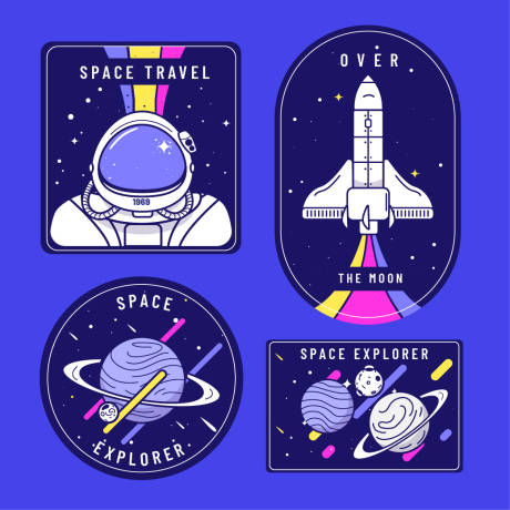 源文件下载【享设计】搜索编号：45100012255488485【星球宇宙不干胶标贴】