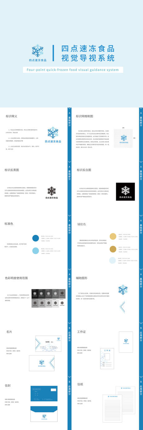 编号：20220923162812637【享设计】源文件下载-速冻食品蓝色vi手册