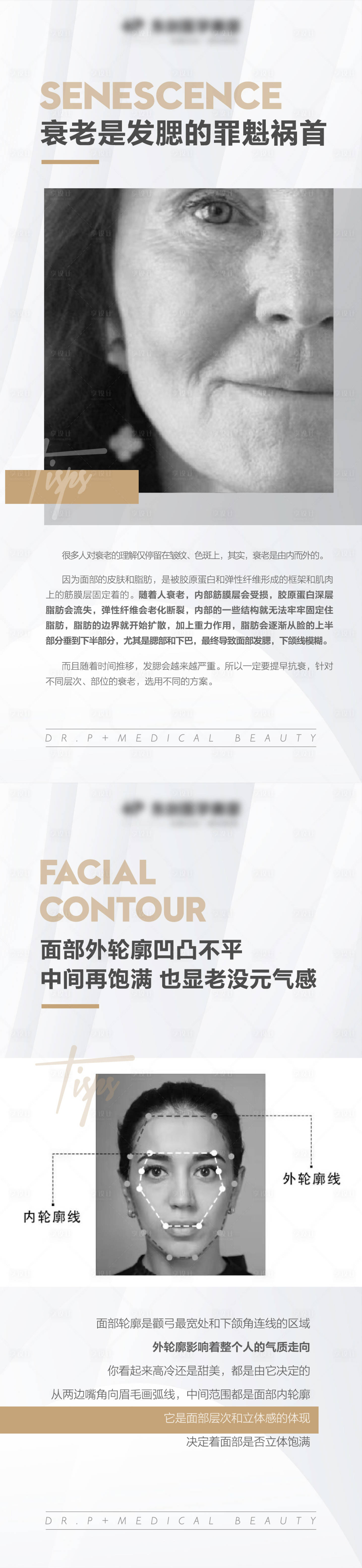 源文件下载【享设计】搜索编号：27160012330042516【医美衰老轮廓科普海报】