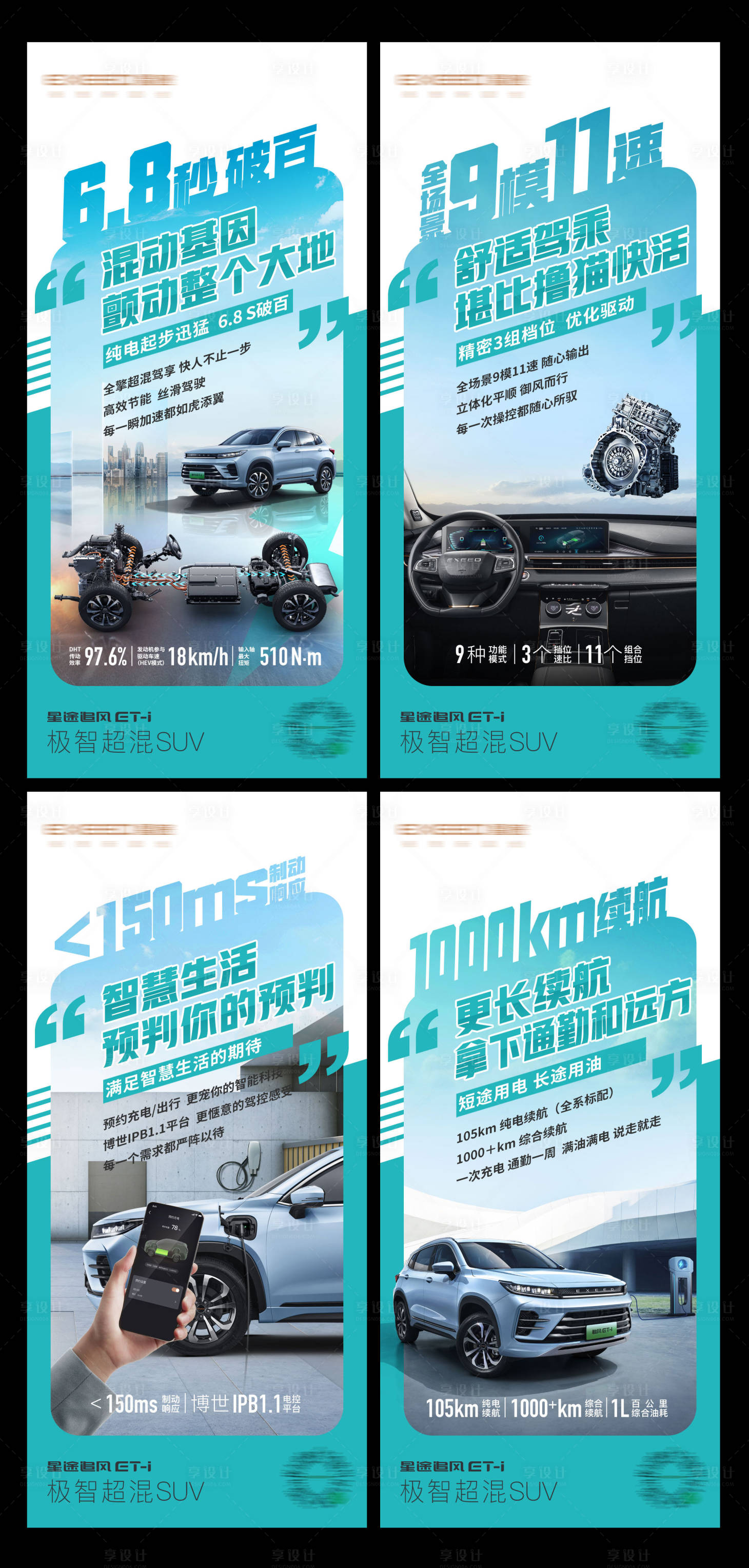 源文件下载【享设计】搜索编号：43700012125265778【星途ETi车型卖点系列海报】