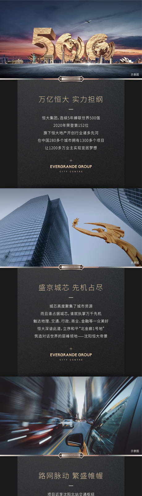 源文件下载【房地产城芯黑金价值点长图海报】编号：18550012076233612