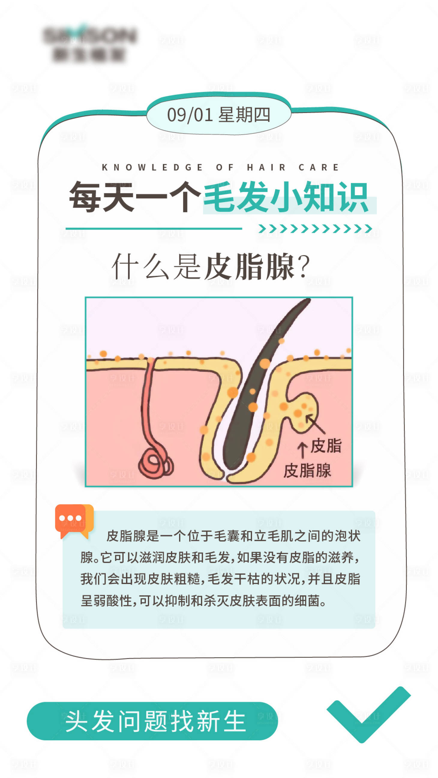 源文件下载【享设计】搜索编号：95630012312336079【医美植发毛发小知识海报】