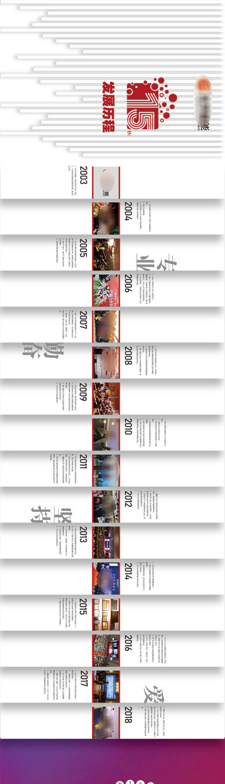 源文件下载【企业历程墙立体简约】编号：58110012095513718