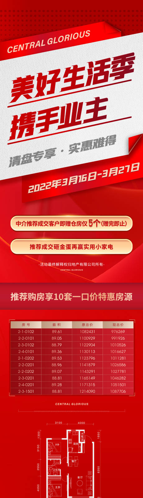 编号：20220921162119366【享设计】源文件下载-地产红色户型长图