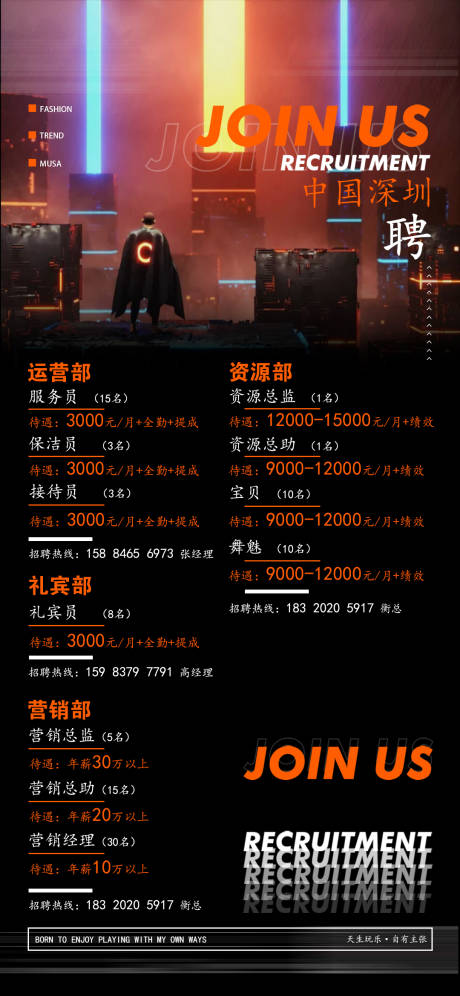 源文件下载【夜店酒吧招聘海报】编号：20220930064555165