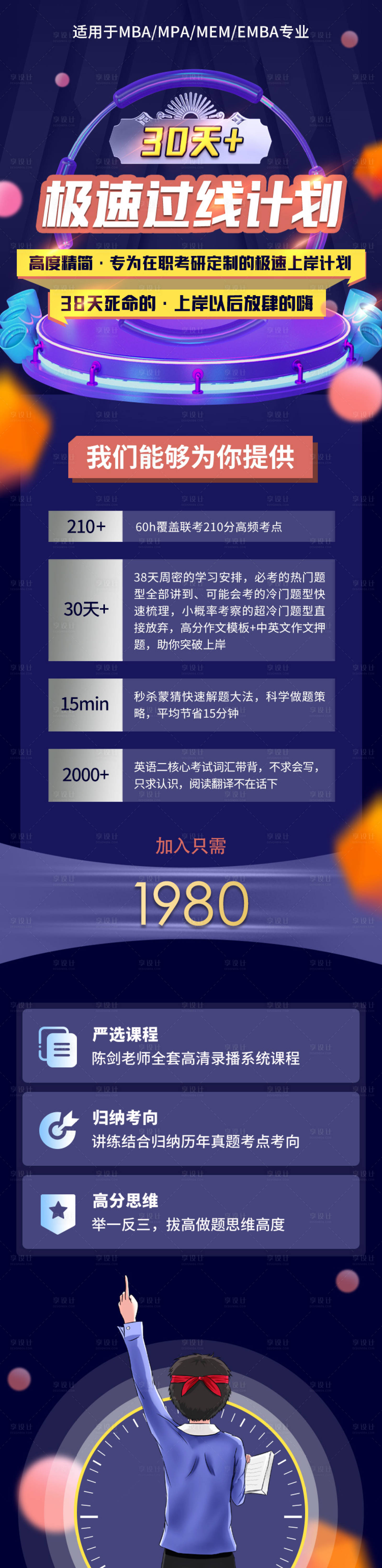 源文件下载【享设计】搜索编号：47590012146171107【考研教育长图】