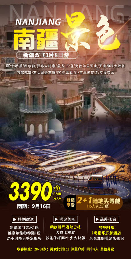 编号：20220907092101752【享设计】源文件下载-南疆景色旅游海报