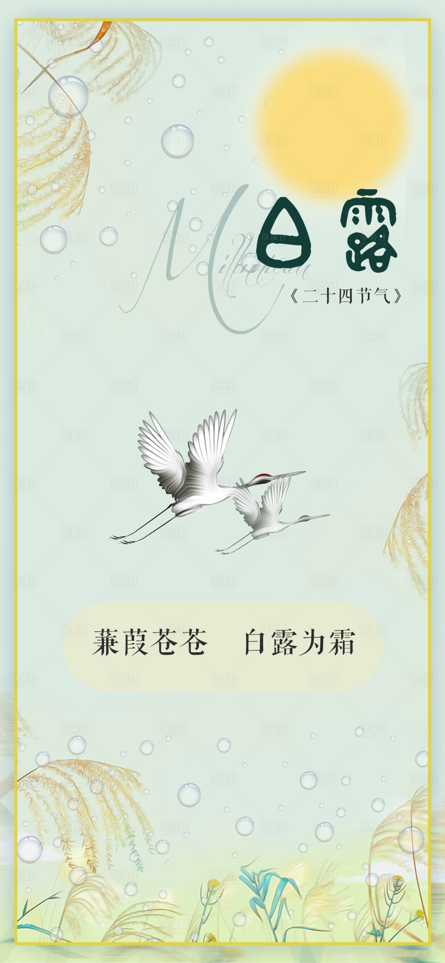 源文件下載【享設計】搜索編號：32770012027736537【白露二十四節氣】