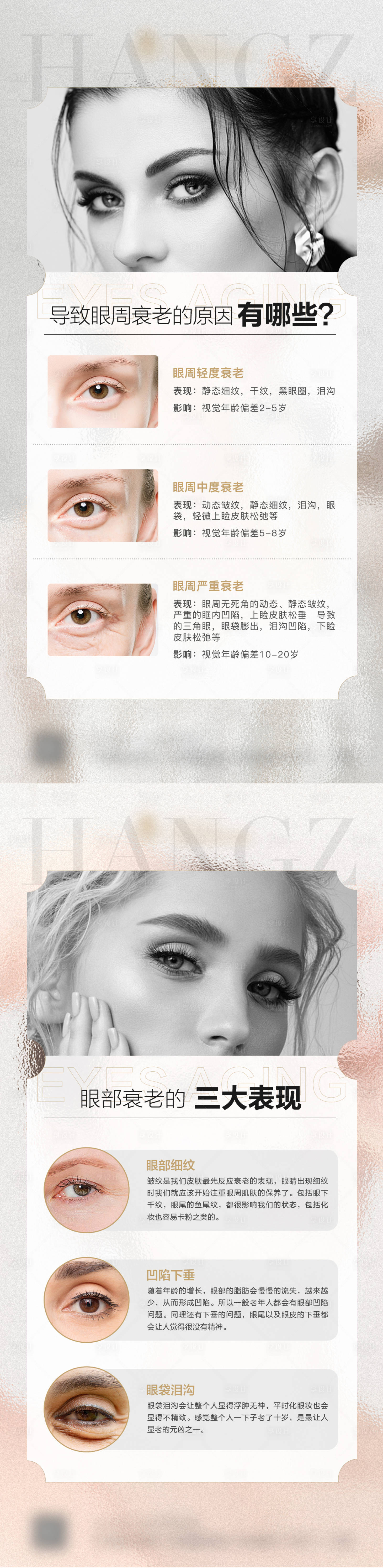 源文件下载【享设计】搜索编号：94300012203959699【医美眼部衰老科普海报】