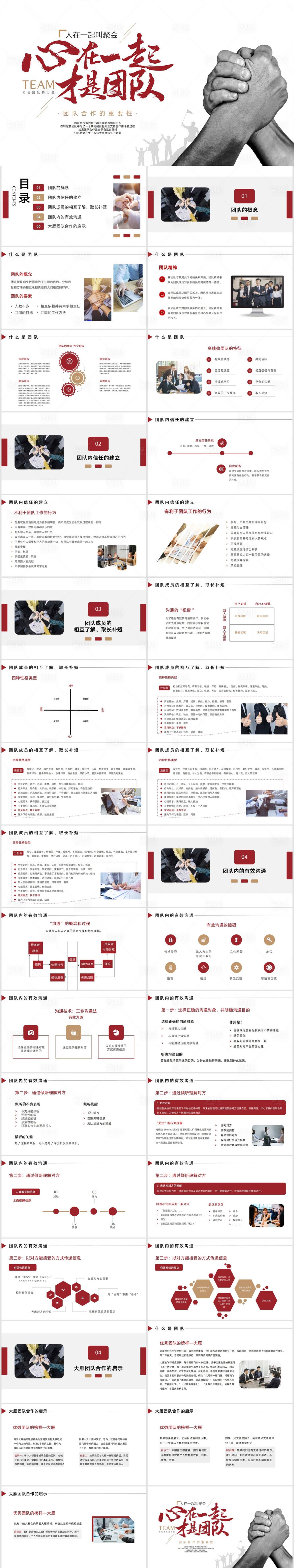 源文件下載【享設計】搜索編號：92450012180153040【紅色商務風團隊合作的重要性培訓】