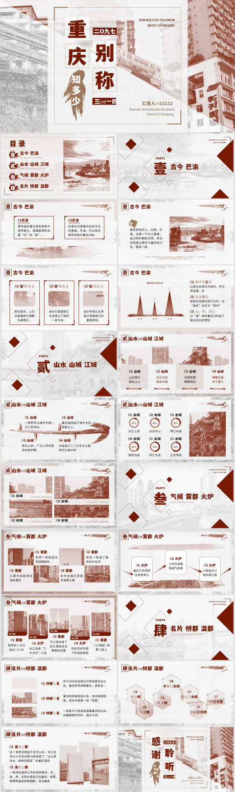 源文件下载【享设计】搜索编号：19520012261435011【重庆介绍ppt】