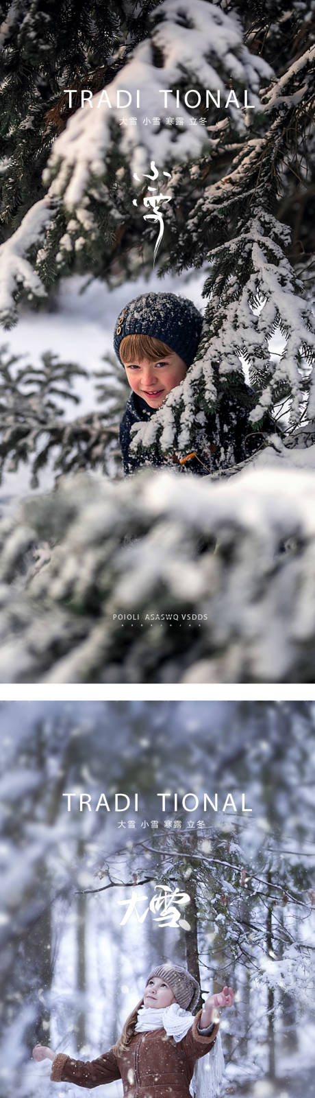 源文件下载【享设计】搜索编号：48510012473786171【小雪大雪海报】