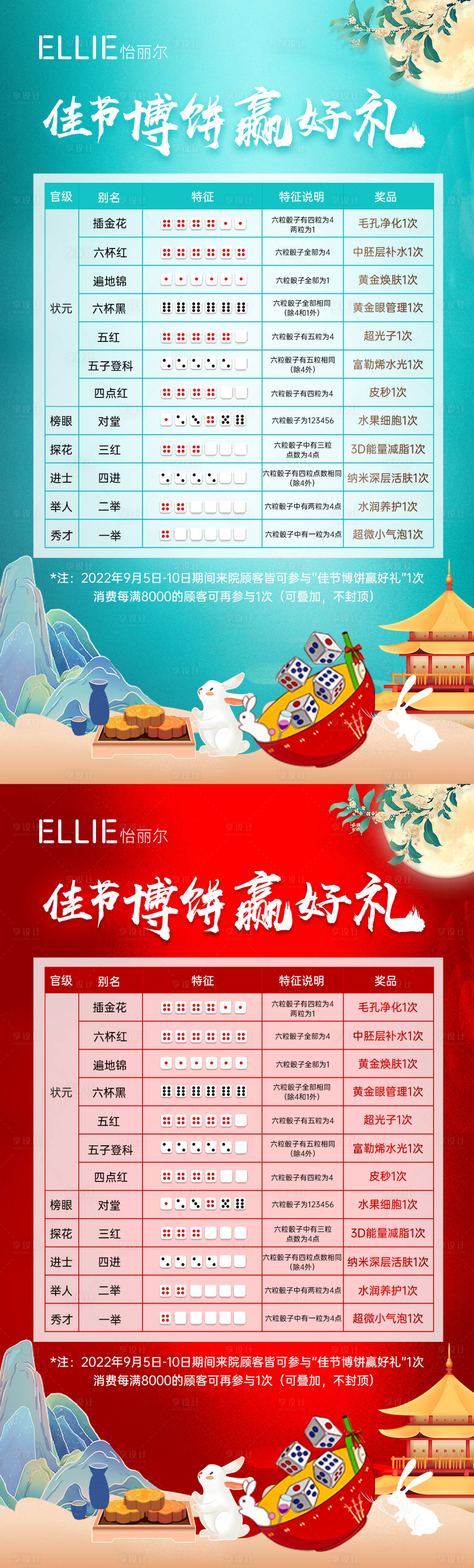 源文件下载【享设计】搜索编号：27630012031118410【中秋节博饼规则海报】