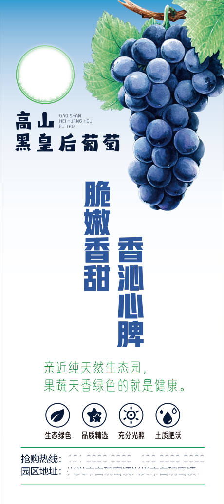 源文件下载【享设计】搜索编号：24660012267598436【葡萄促销海报】