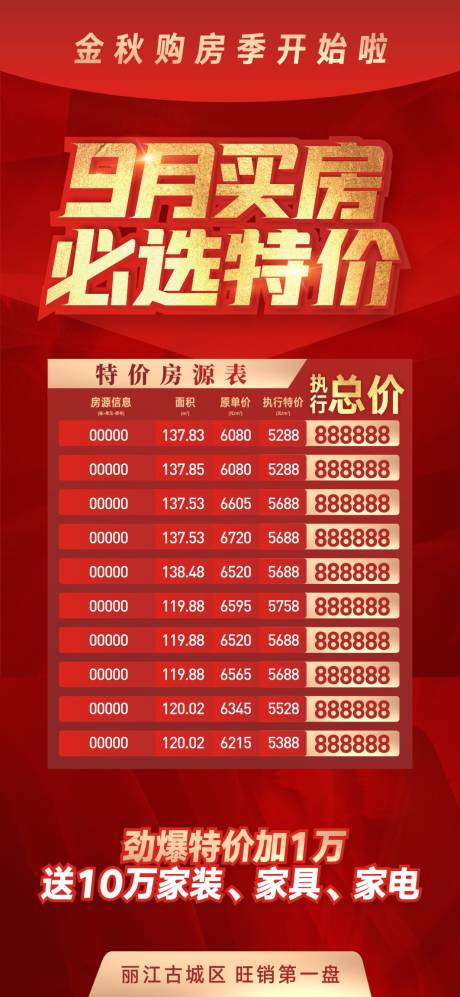 源文件下载【金秋购房微信海报】编号：77180012235295172