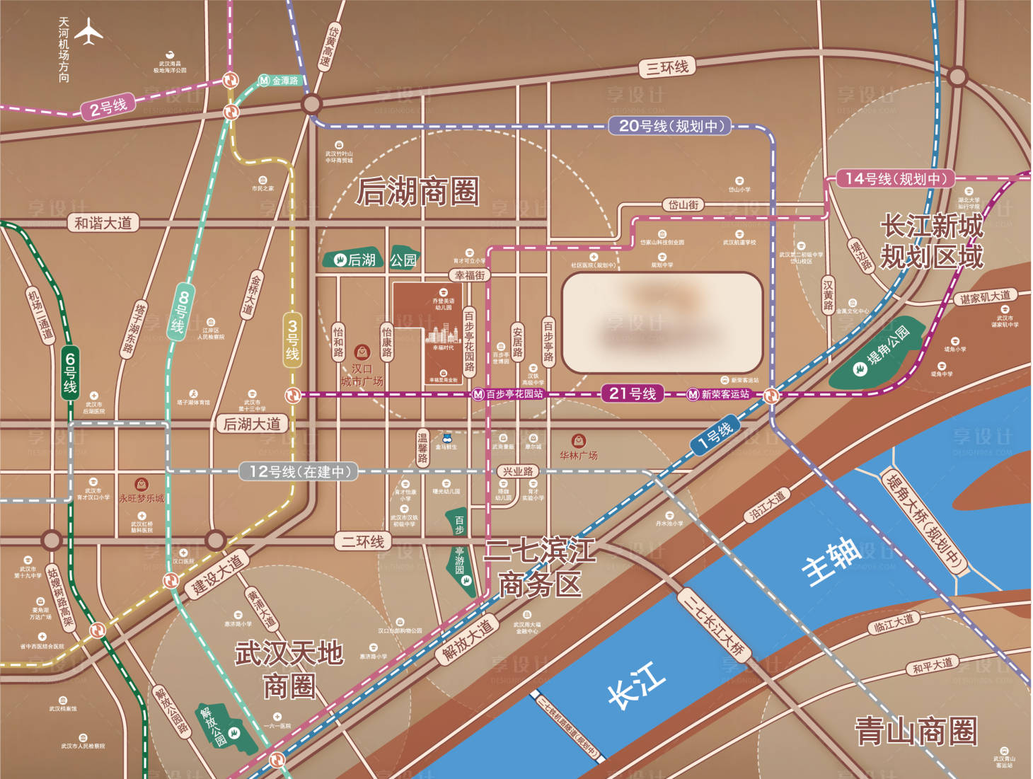 源文件下載【享設計】搜索編號：34250012004035819【地產城市區位圖 】