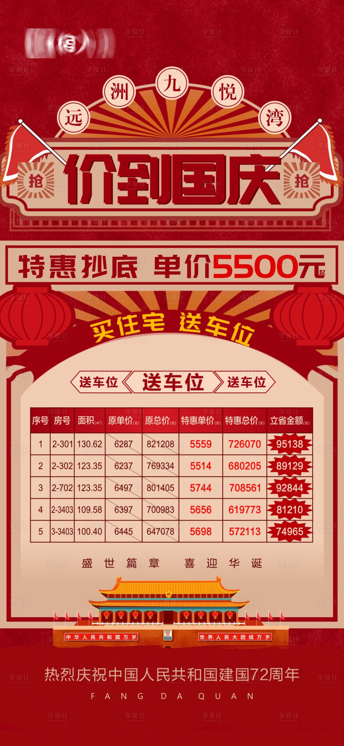 源文件下载【享设计】搜索编号：91360012433332966【国庆特价抄底海报】