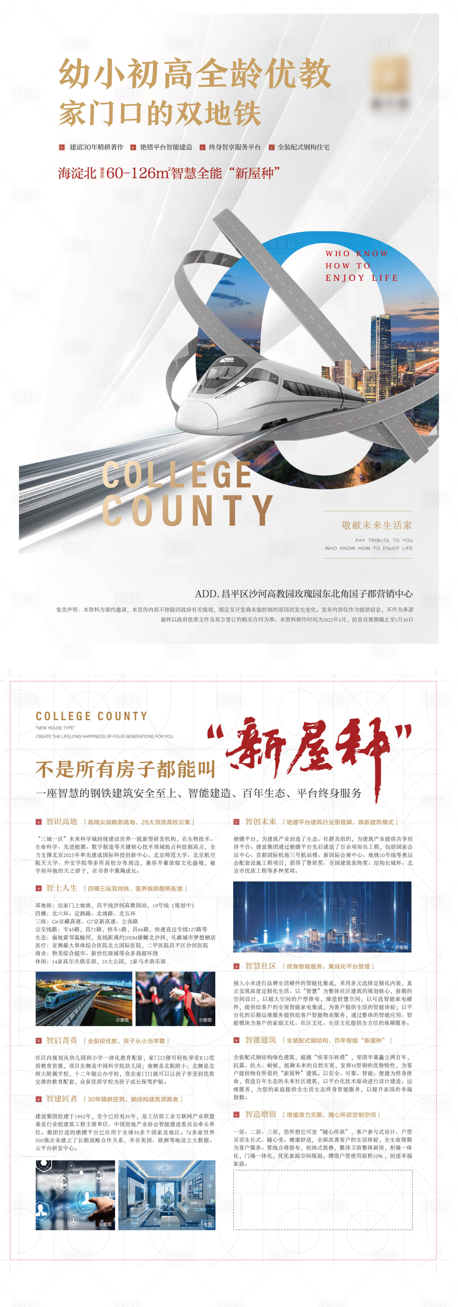 源文件下载【地产dm单页海报价值点地铁教育学区房】编号：36870012253611730
