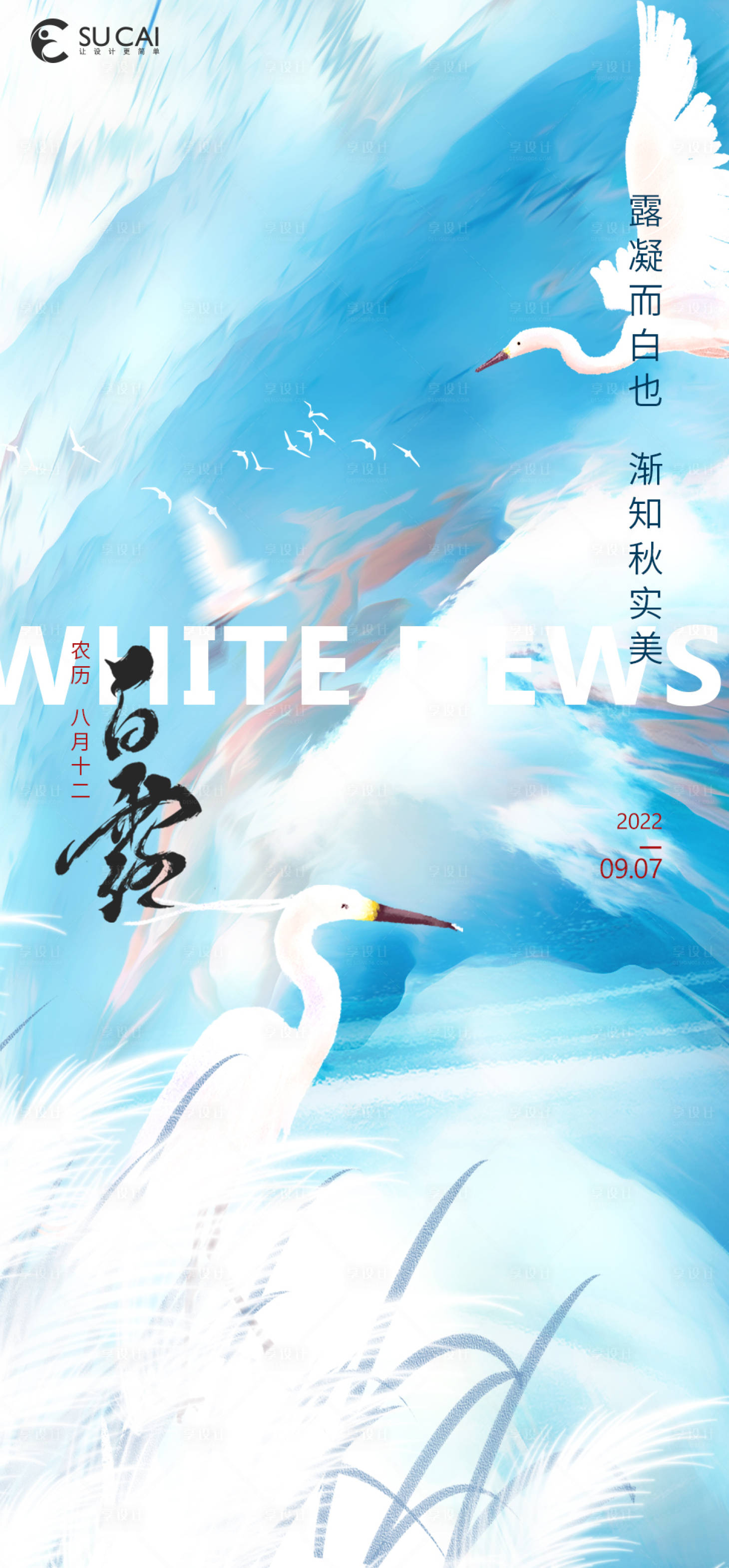 源文件下载【白露节气移动端海报】编号：81560012054666889