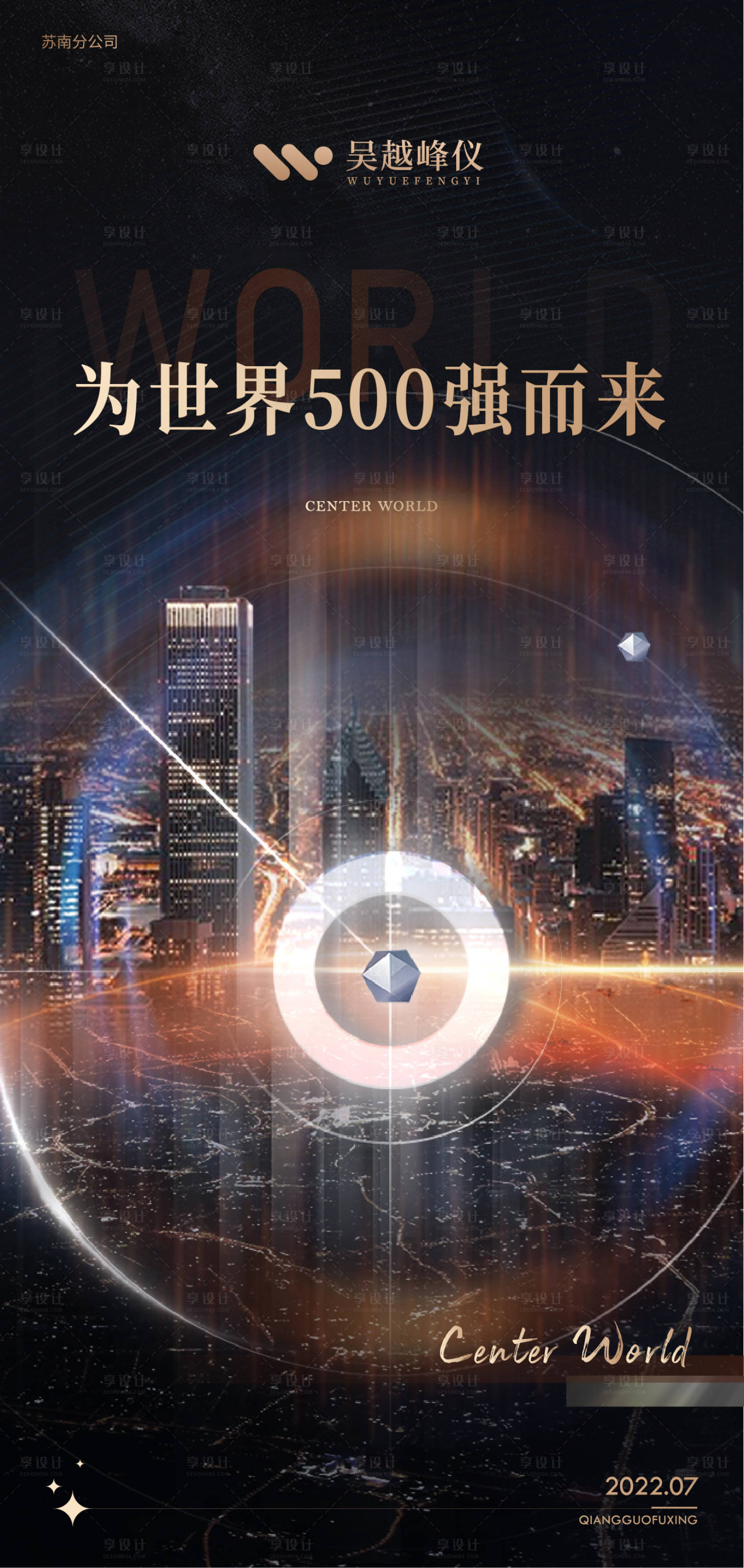 源文件下载【享设计】搜索编号：74870012212332930【地产城市繁华品牌海报】