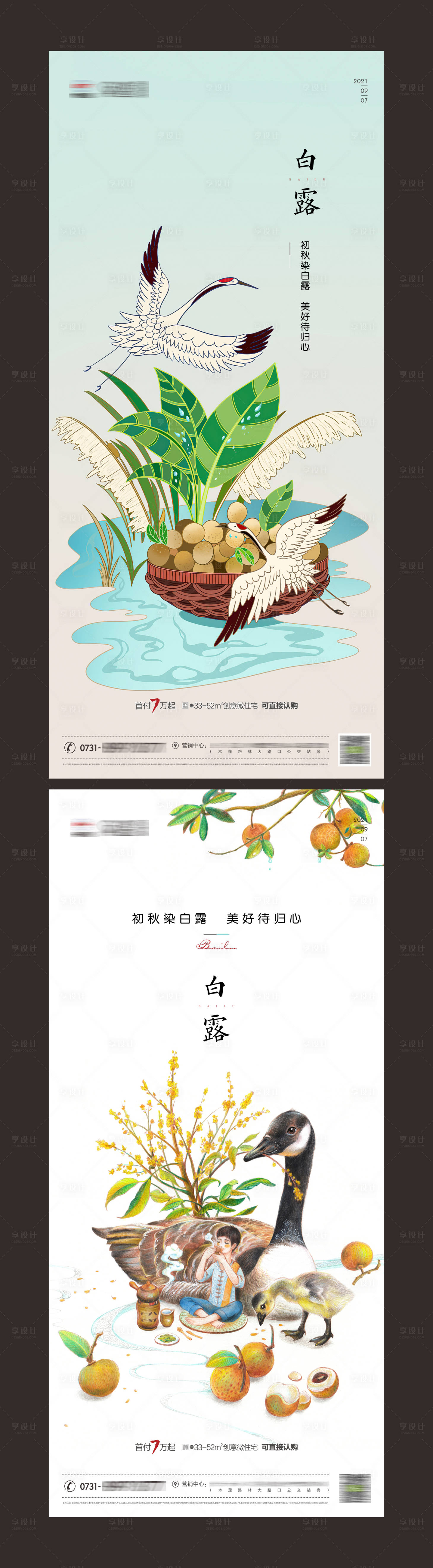 源文件下載【白露寒露節氣海報】編號：18690012067854612