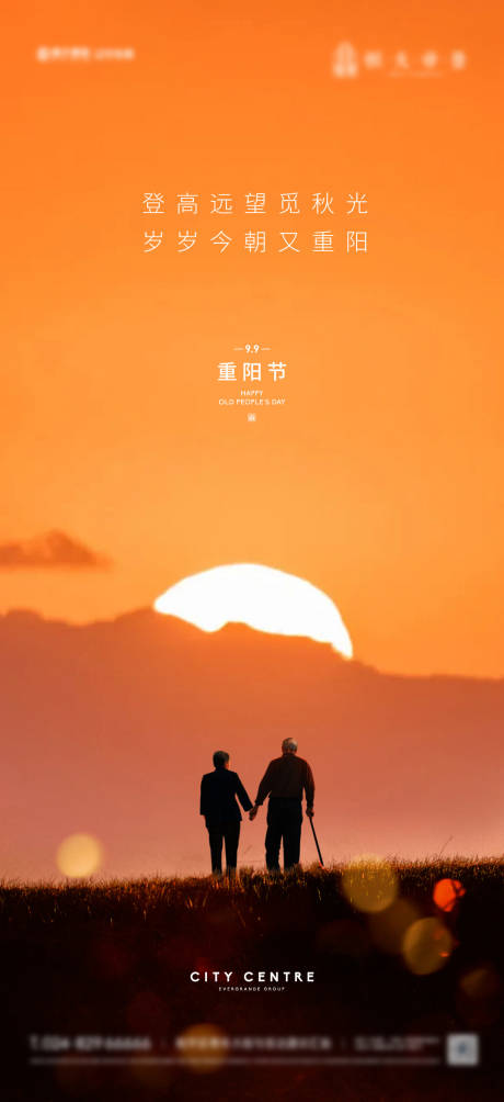 源文件下载【享设计】搜索编号：90290012403163227【房地产重阳节海报】