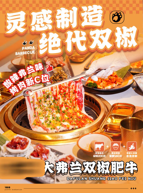 源文件下载【餐饮烤肉主海报灯箱】编号：20220915095411533