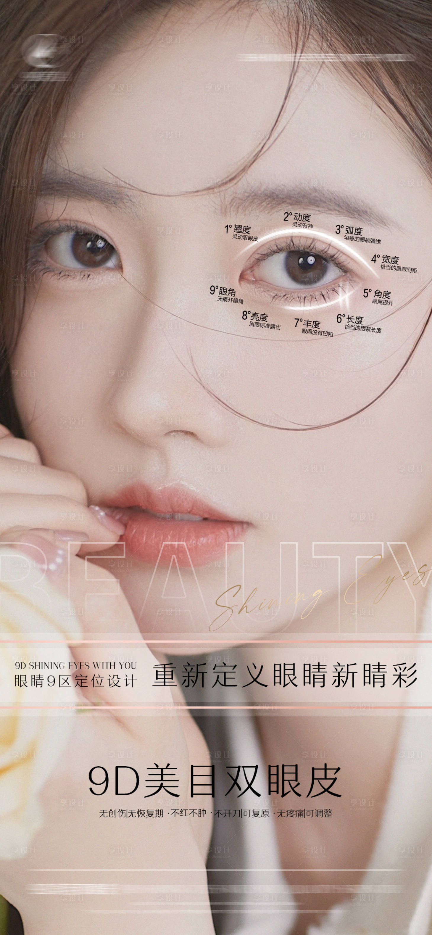 源文件下载【医美双眼皮特点海报】编号：57410012075477493