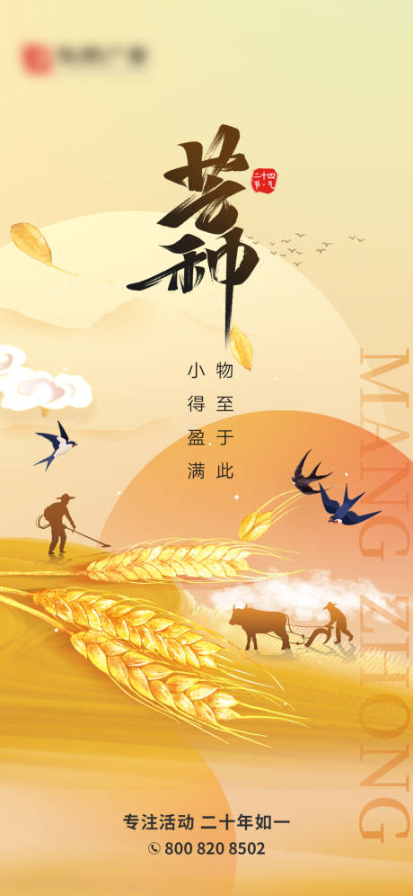 编号：20220913133507528【享设计】源文件下载-中国传统节日芒种节气海报