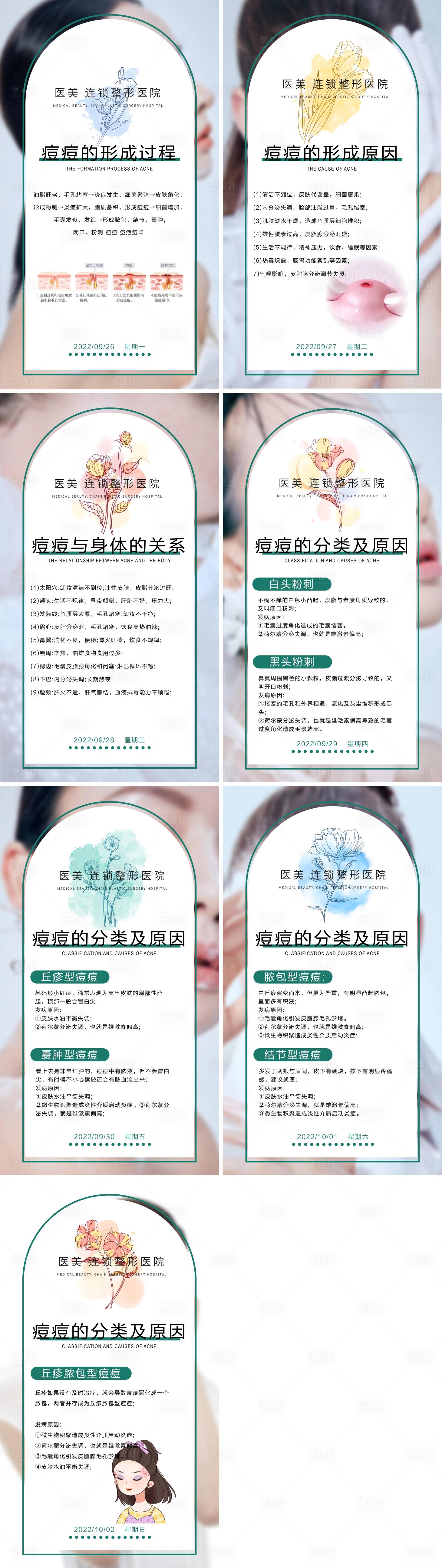 源文件下载【享设计】搜索编号：22570012361513759【医美科普早安海报】