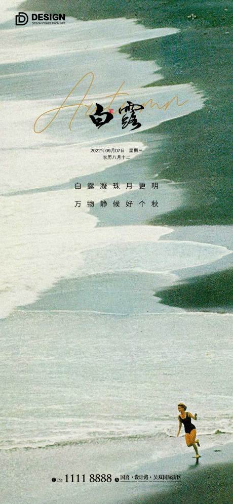 源文件下载【白露海报】编号：90240011990494996