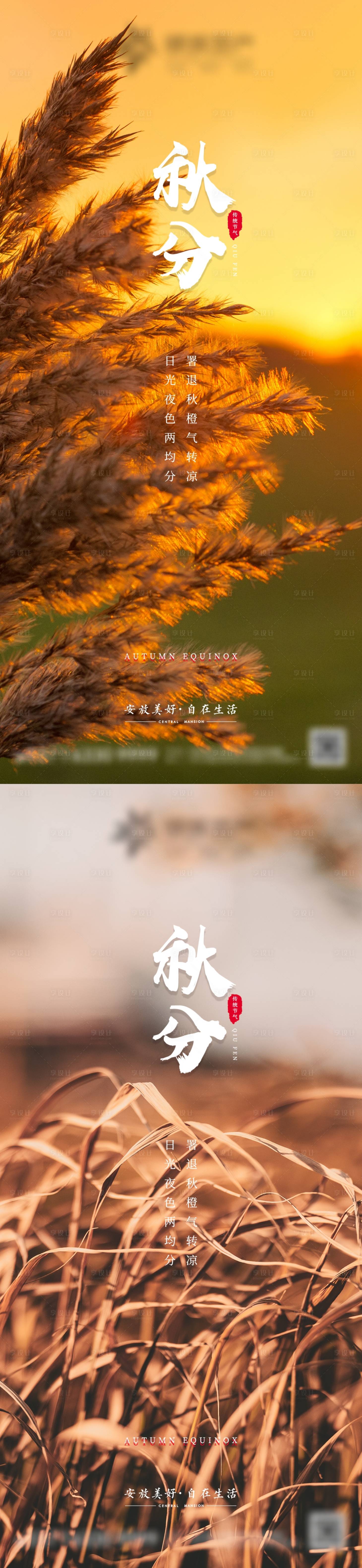 源文件下載【秋分節氣海報】編號：71230012268642355