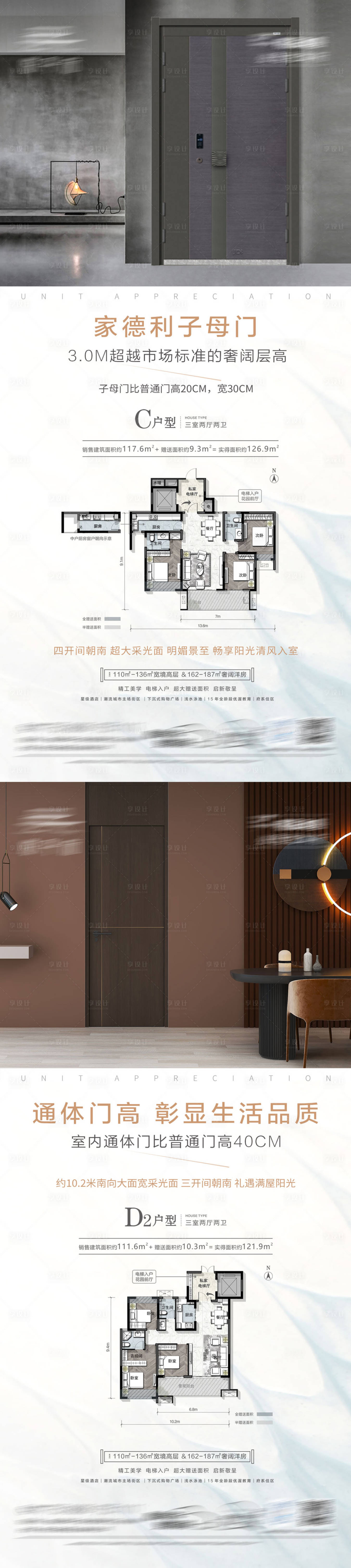 源文件下载【享设计】搜索编号：99760012167865278【户型子母门海报】
