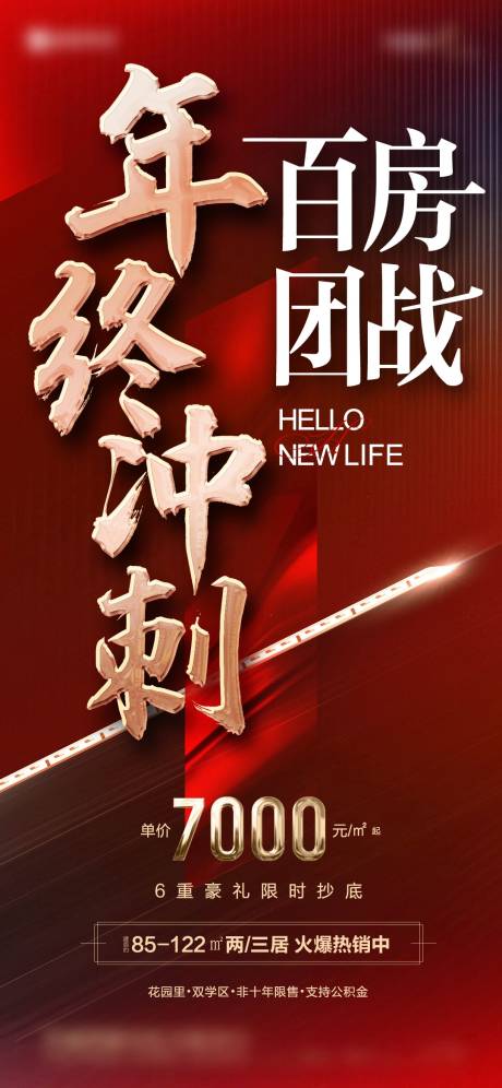源文件下載【地產年終沖刺海報】編號：64620012159612368