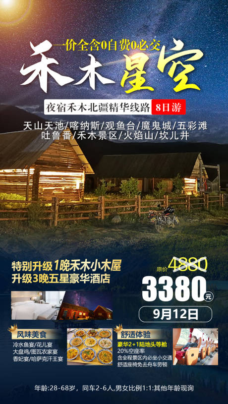 源文件下载【禾木星空旅游海报】编号：73770011974031789