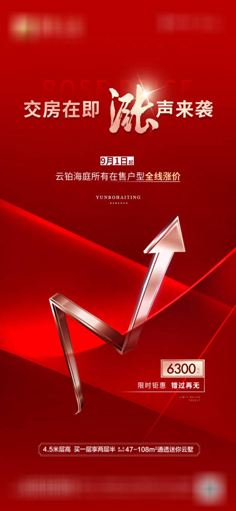 源文件下载【地产交房在即涨声来袭海报】编号：95340012080494803