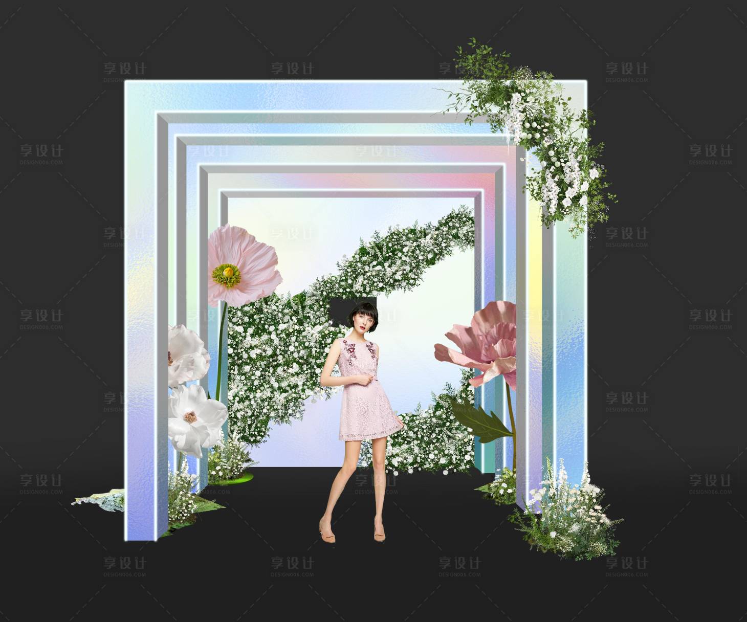 源文件下载【梦幻鲜花迎宾堆头美陈】编号：68250012088569268
