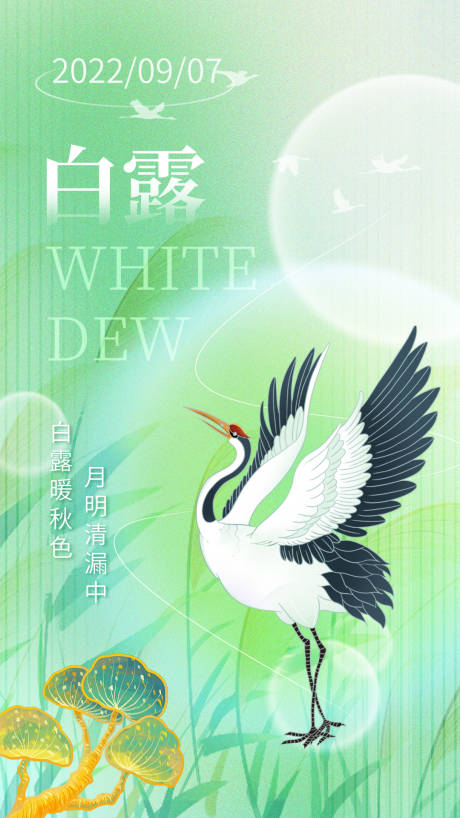 源文件下载【白露二十四节气海报】编号：56710012046092336