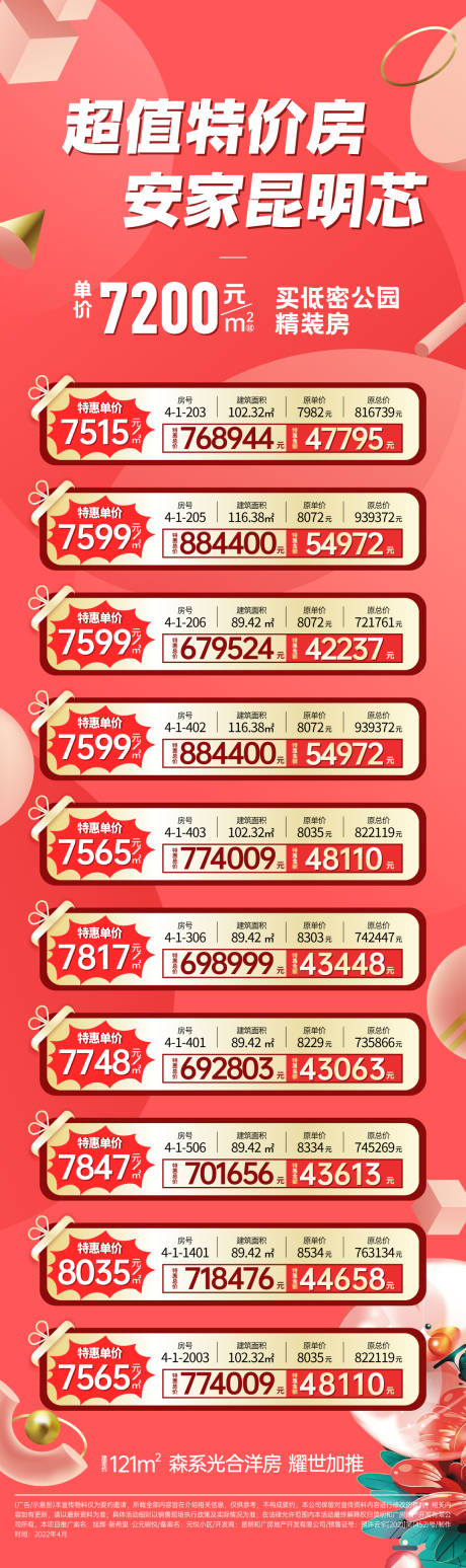 源文件下载【特价房长图海报】编号：16550012067201568