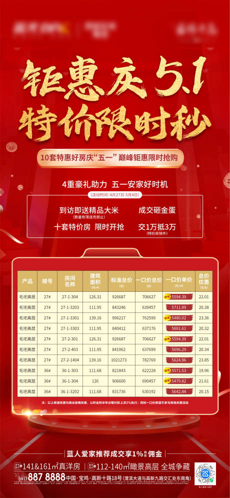 源文件下载【地产特价房海报】编号：52550012347901091