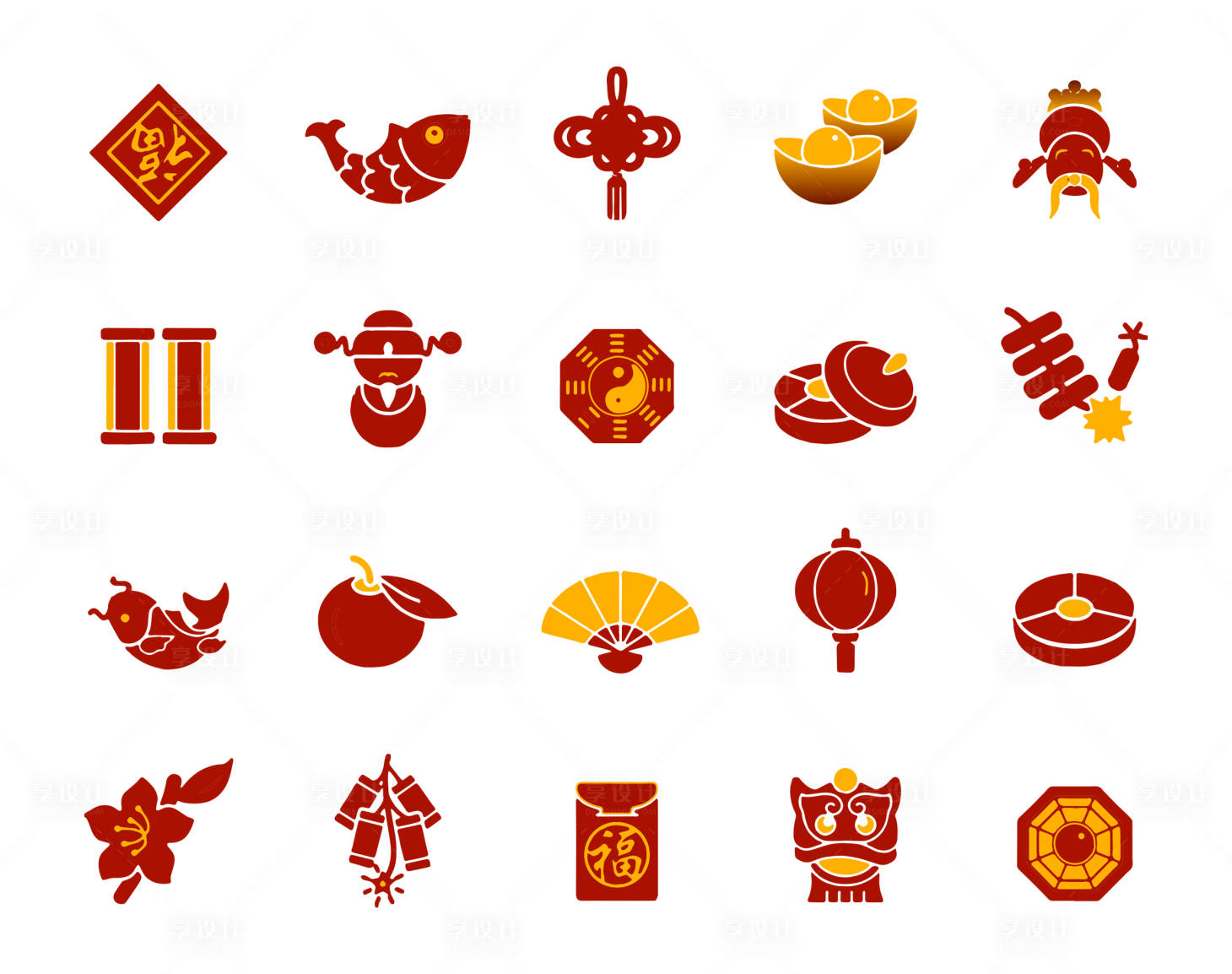 源文件下载【享设计】搜索编号：95800012321685888【中式元素图标icon】