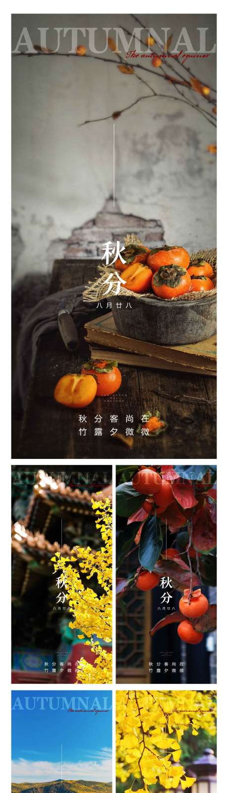 源文件下載【秋分節氣系列海報】編號：33750012306871181