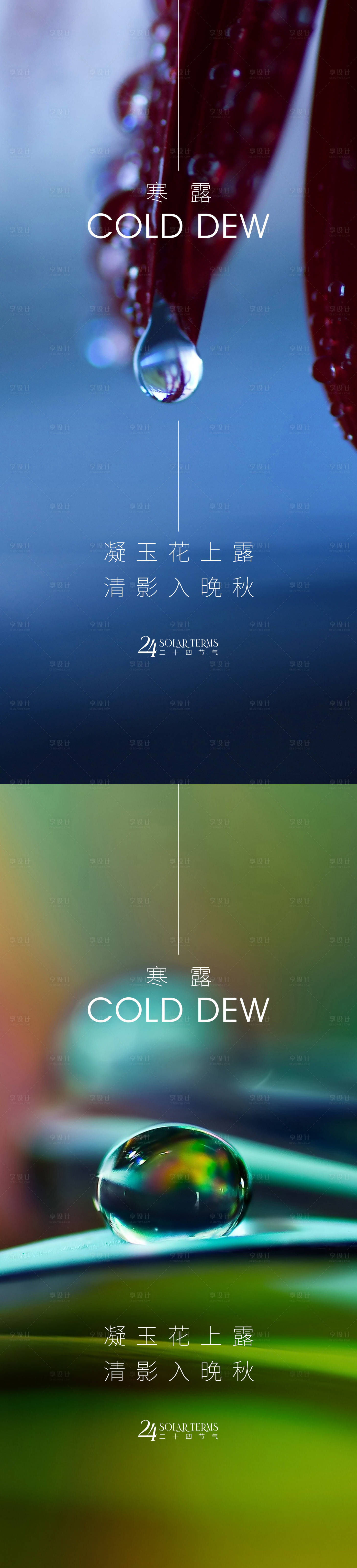 源文件下载【享设计】搜索编号：75200012533756537【寒露节气系列海报】