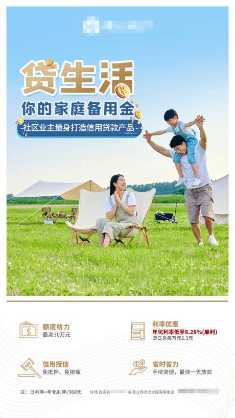 源文件下载【您生活的备用金贷款海报】编号：33040012900818557