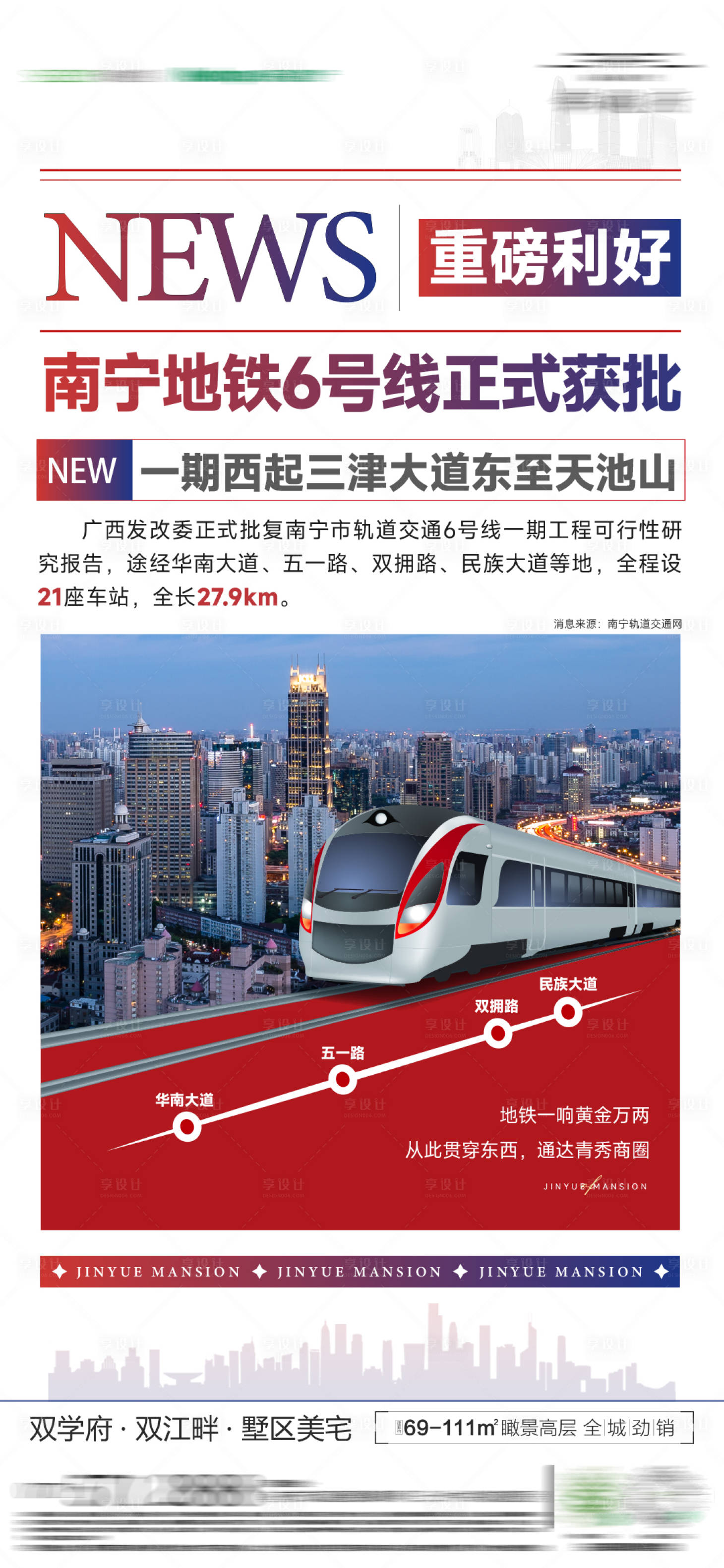 源文件下載【享設計】搜索編號：78820012728508787【地產地鐵利好快訊海報】