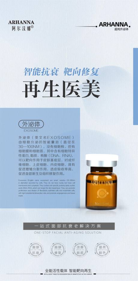 源文件下载【享设计】搜索编号：35950012848544458【医美外泌体功效海报】