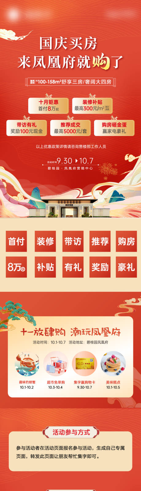 源文件下載【享設計】搜索編號：28570012656604378【國慶地產集字活動長圖海報】