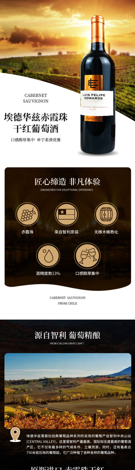 源文件下载【埃德华兹赤霞珠干红葡萄酒详情页】编号：58510012958172712