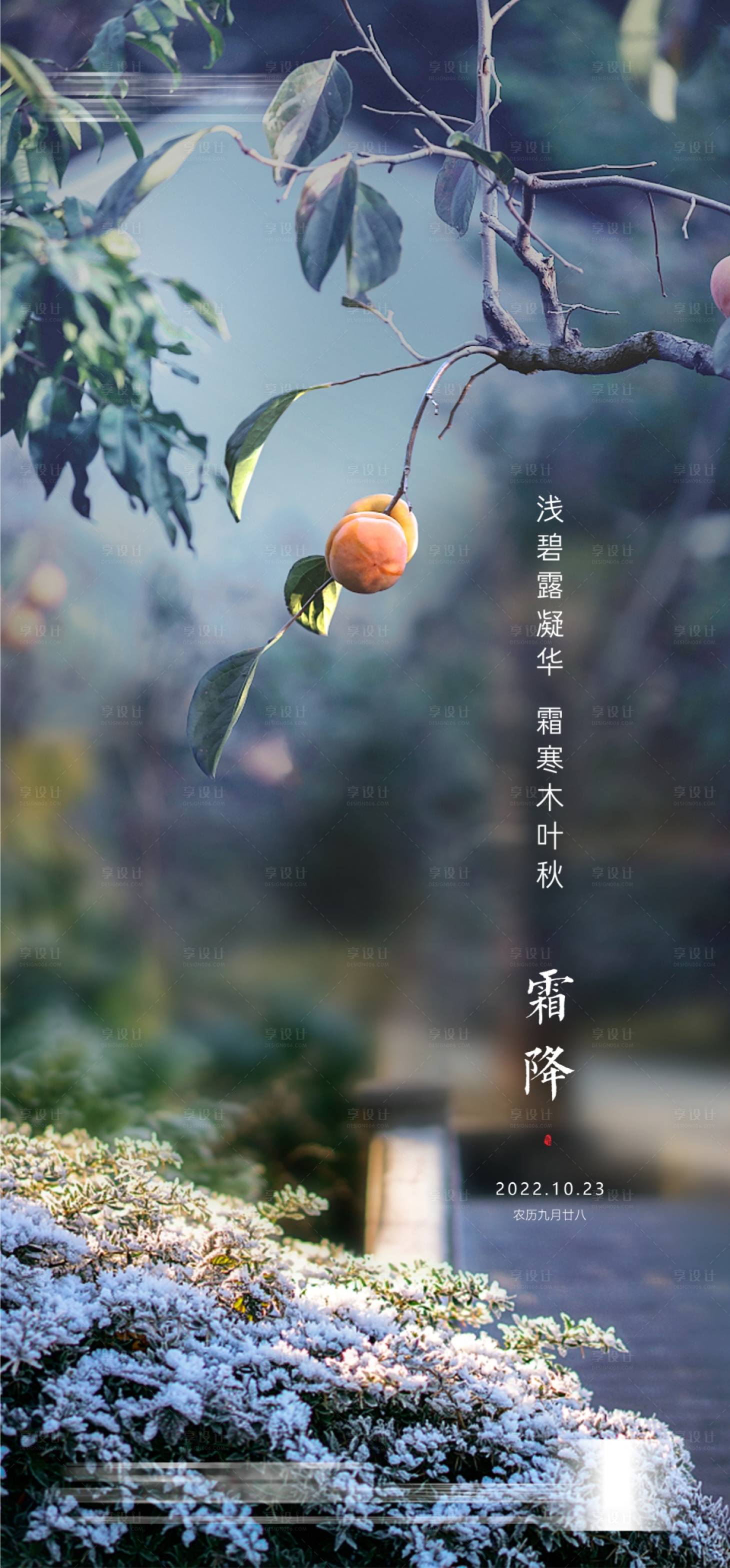 源文件下載【享設計】搜索編號：58650012781331952【霜降海報】