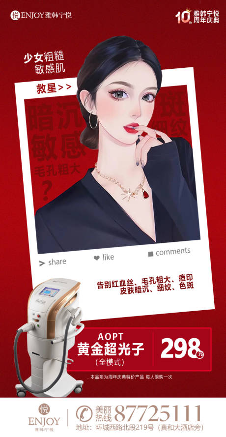 源文件下载【享设计】搜索编号：38150012710083168【医美仪器海报】